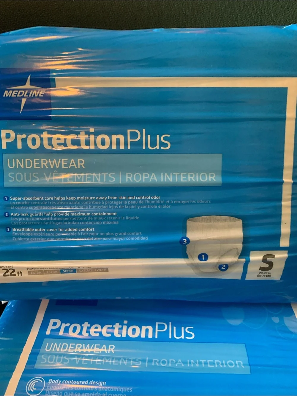 Medline ProtectionPlus Underwear - Blue, Small